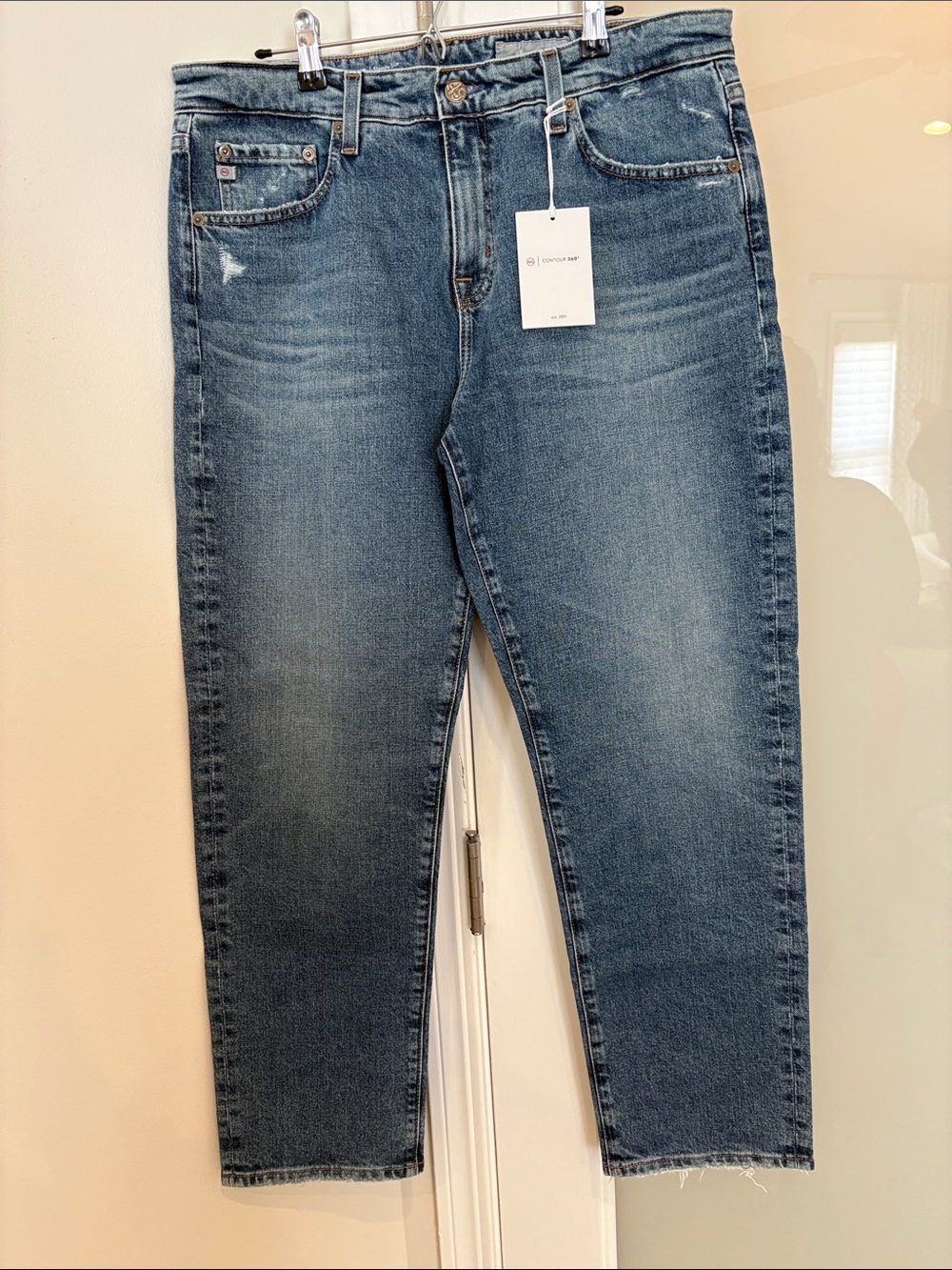 AG Adriano Goldschmied Women’s Medium Blue Relaxed Jeans